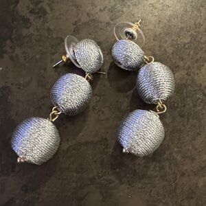 Elegant Silver Beaded Earrings